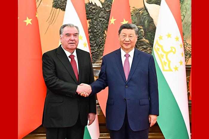 習(xí)近平會(huì)見塔吉克斯坦總統(tǒng)拉赫蒙