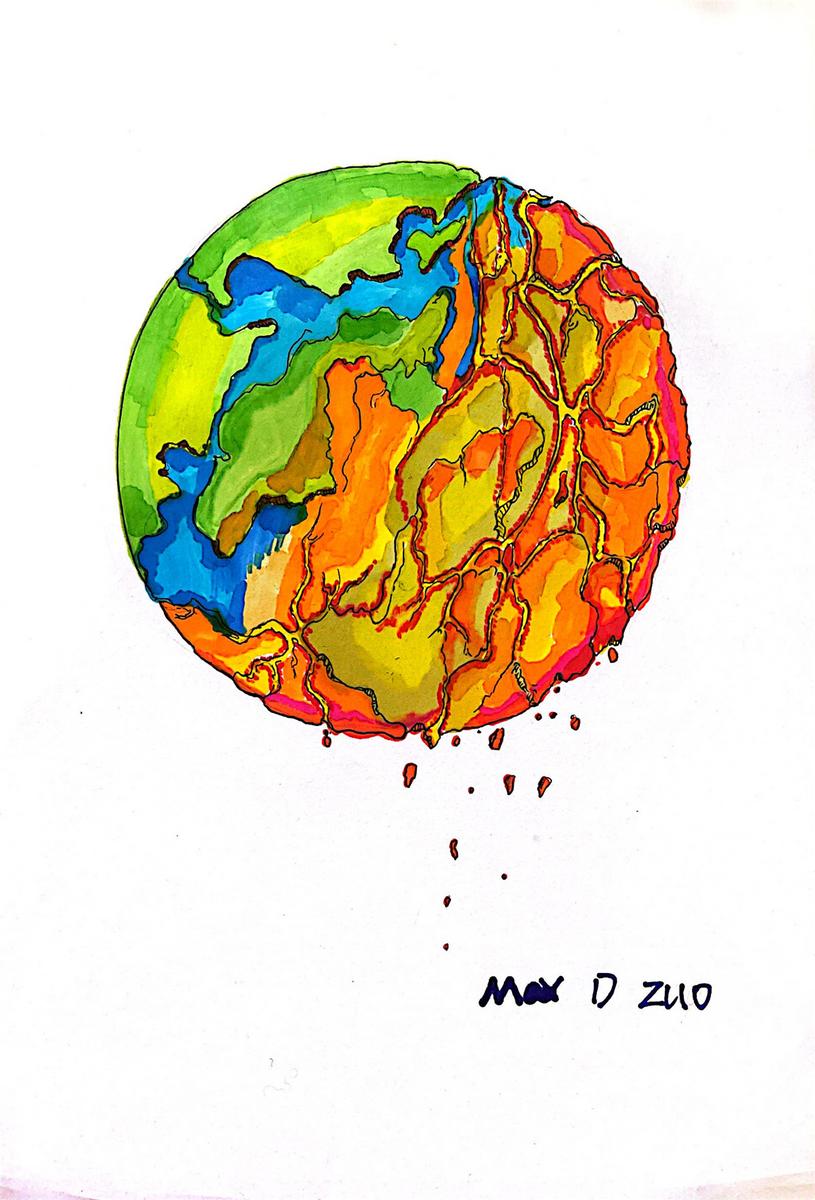 《地球已超載，它沸騰（生氣）了》 Max D Zuo 7歲