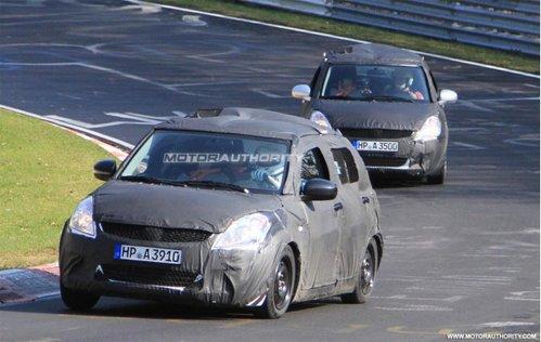 將推四驅(qū)車型 鈴木新雨燕路試諜照曝光
