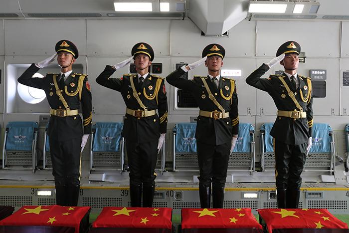 第十二批在韓志愿軍烈士遺骸啟程回國